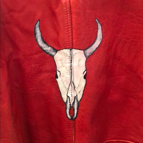 Vintage Red Leather Desert Jacket - Picture 2 of 7
